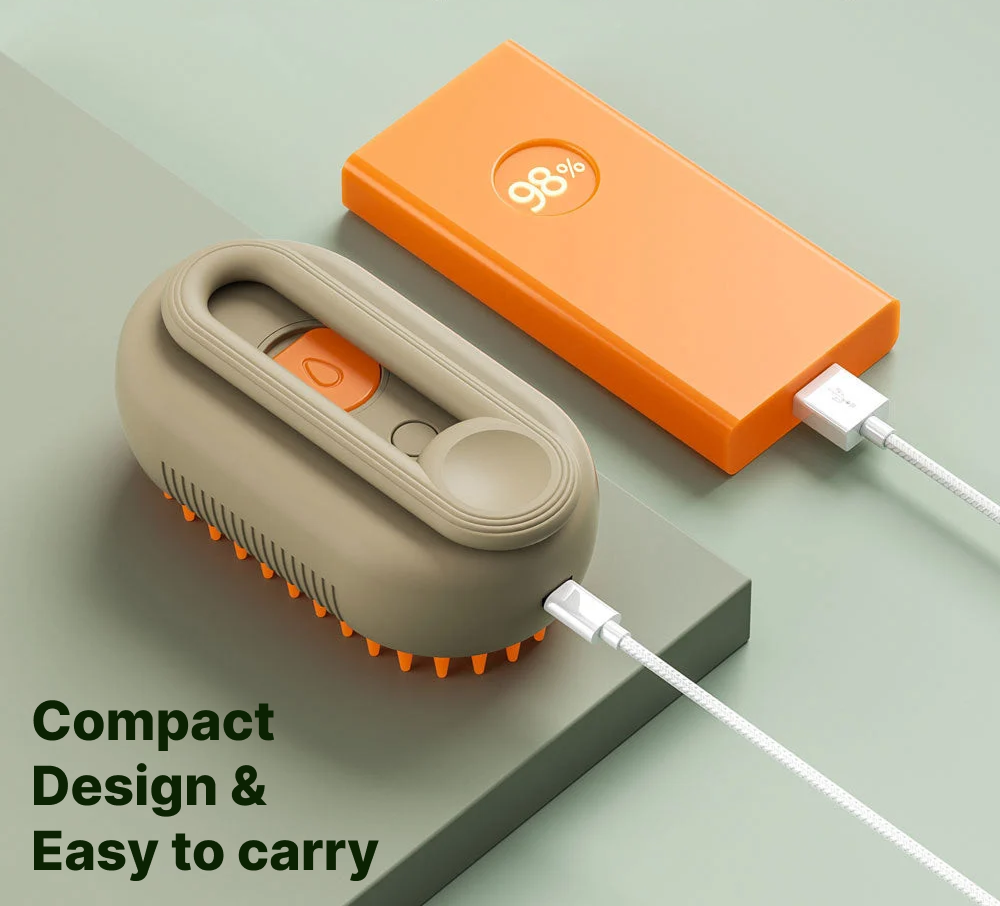 Bloomark - 3 in 1 Pet Hair Removal Comb, Massage & Steam Brush for Dogs Cat